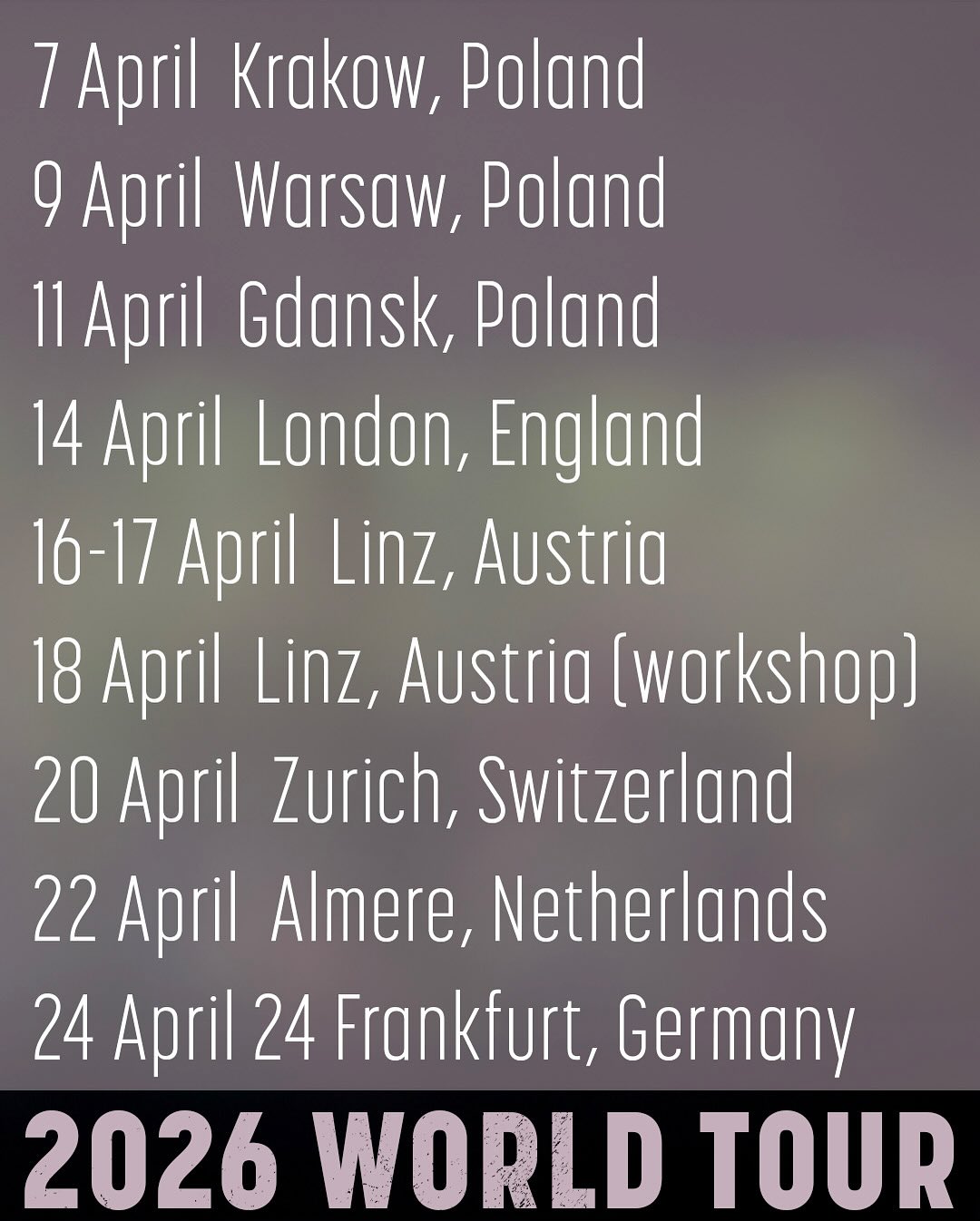 Snatam Kaur By Thy Grace: 25 Years of Mantra Tour Poster 2026